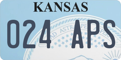 KS license plate 024APS