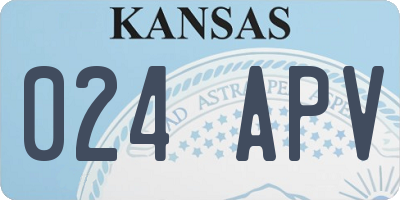 KS license plate 024APV