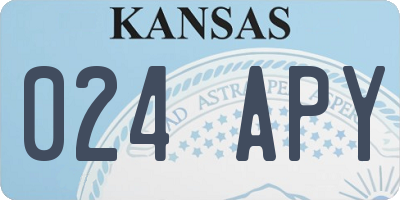 KS license plate 024APY