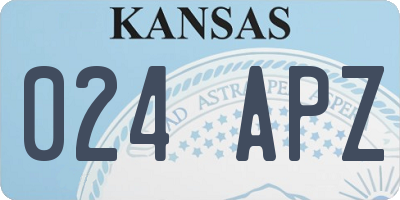 KS license plate 024APZ