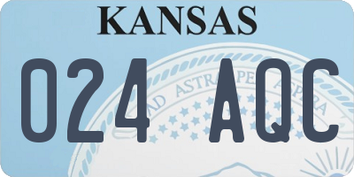KS license plate 024AQC