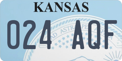 KS license plate 024AQF