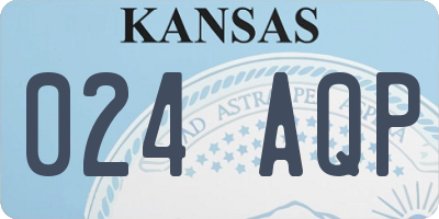 KS license plate 024AQP