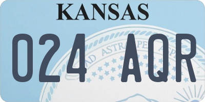 KS license plate 024AQR