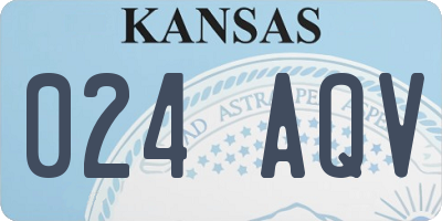 KS license plate 024AQV