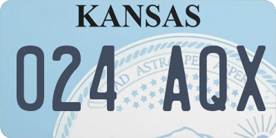 KS license plate 024AQX