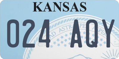 KS license plate 024AQY