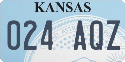 KS license plate 024AQZ