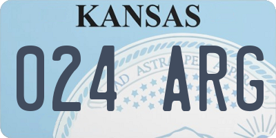 KS license plate 024ARG