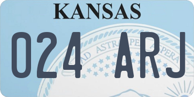 KS license plate 024ARJ