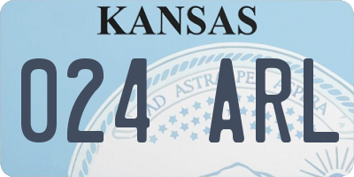 KS license plate 024ARL