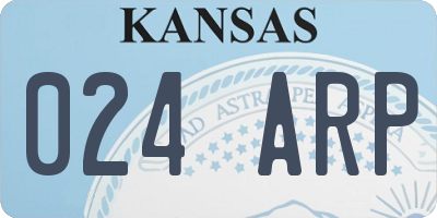 KS license plate 024ARP