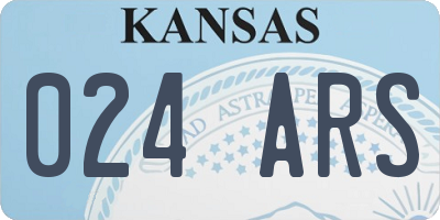 KS license plate 024ARS