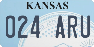 KS license plate 024ARU