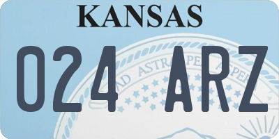 KS license plate 024ARZ