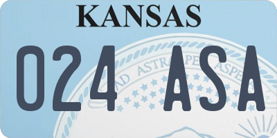 KS license plate 024ASA