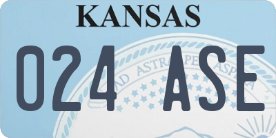 KS license plate 024ASE