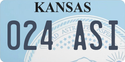 KS license plate 024ASI