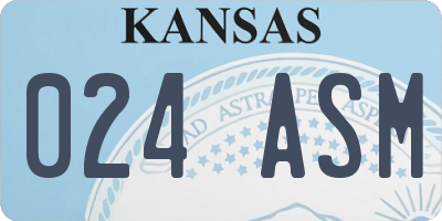 KS license plate 024ASM