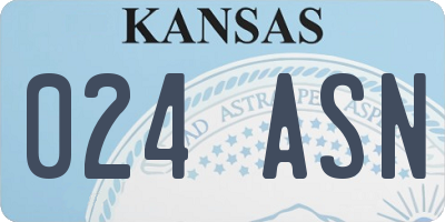 KS license plate 024ASN