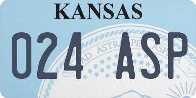 KS license plate 024ASP
