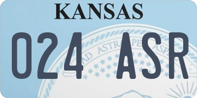 KS license plate 024ASR