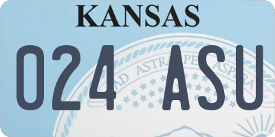 KS license plate 024ASU
