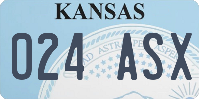 KS license plate 024ASX