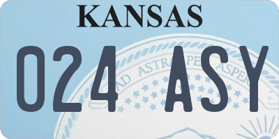 KS license plate 024ASY