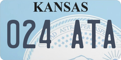 KS license plate 024ATA