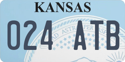 KS license plate 024ATB