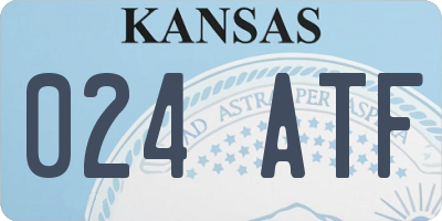 KS license plate 024ATF