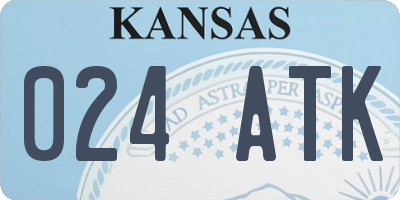 KS license plate 024ATK