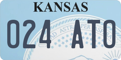 KS license plate 024ATO