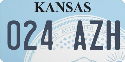 KS license plate 024AZH