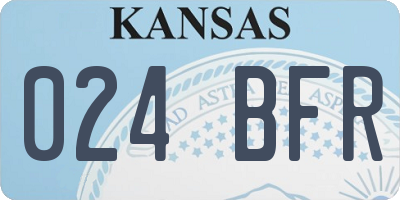 KS license plate 024BFR