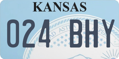 KS license plate 024BHY