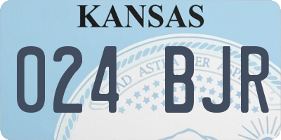 KS license plate 024BJR