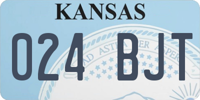 KS license plate 024BJT