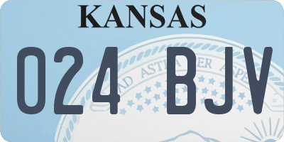 KS license plate 024BJV