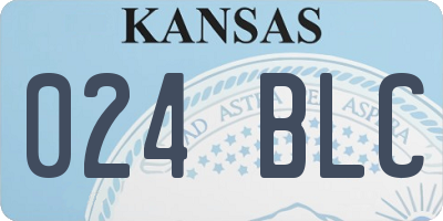 KS license plate 024BLC