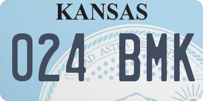 KS license plate 024BMK