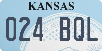 KS license plate 024BQL