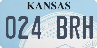 KS license plate 024BRH