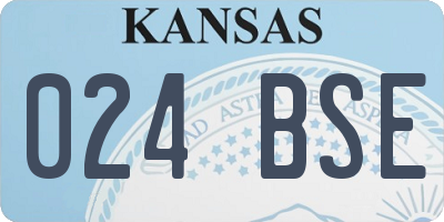 KS license plate 024BSE