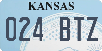 KS license plate 024BTZ