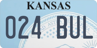 KS license plate 024BUL
