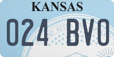 KS license plate 024BVO