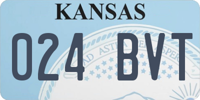 KS license plate 024BVT