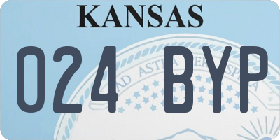 KS license plate 024BYP